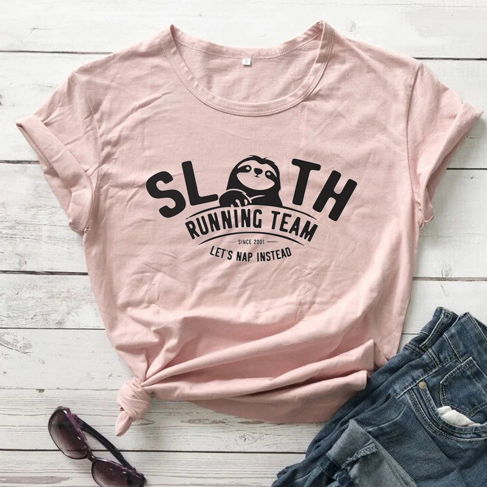 

Ленивец с изображением забавных милых Графический Женская мода Чистый Повседневная хлопковая Футболка harajuku путешествие японского аниме ф...