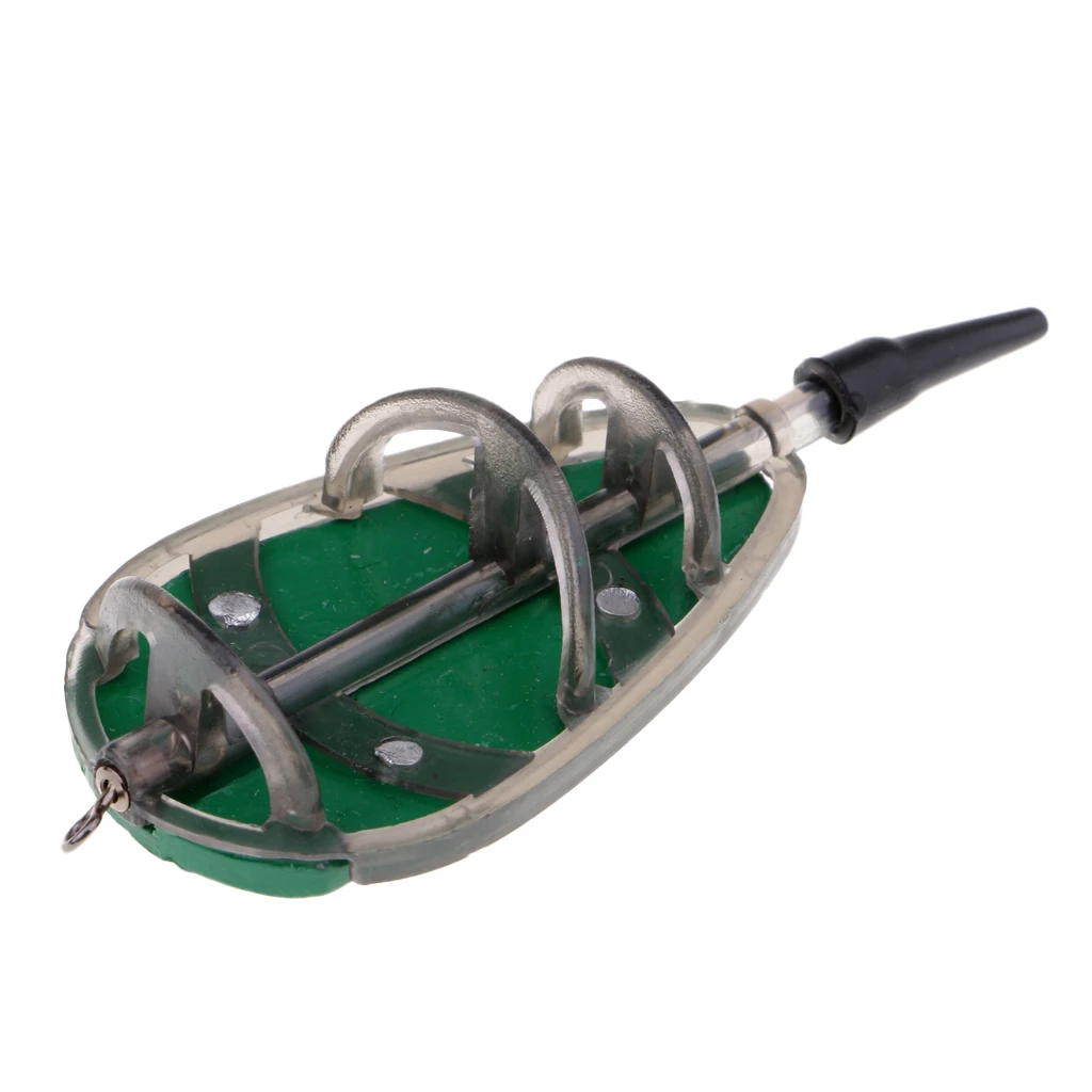 

Inline Flat Method Feeders Carp Fishing Bait Cage Lure Holder Terminal Tackle, 10 Sizes