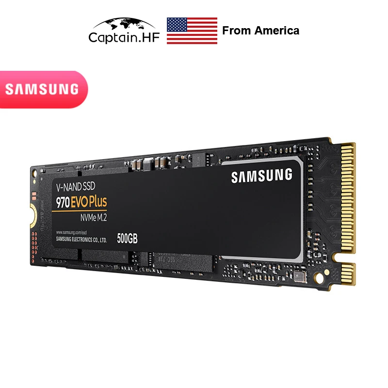 

US Captain 970 EVO Plus SSD 500GB - M.2 NVMe Interface Internal Solid State Drive with V-NAND Technology (MZ-V7S500BW)