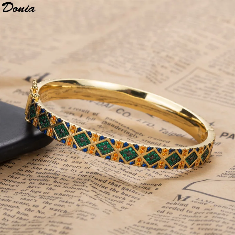 Donia jewelry Fashion new micro AAA zircon bracelet exotic tribal color zirconium bracelet ladies high-end gifts