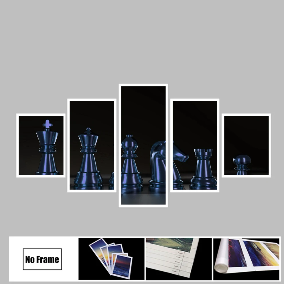 Домашний декор 5 шт. HD международные шахматы постеры картина для гостиной