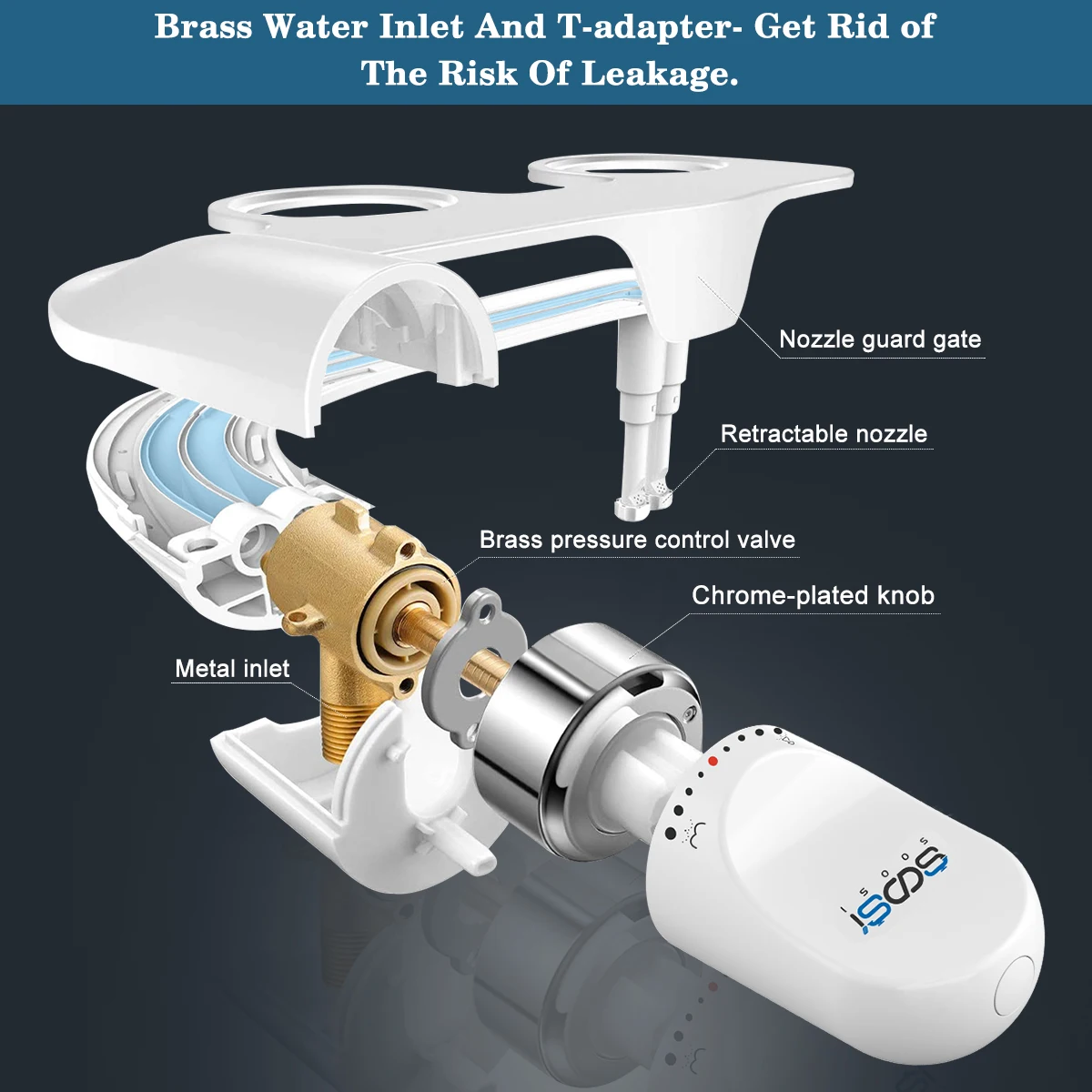 Насадка На сиденье для унитаза биде Сверхтонкая самоочищающаяся двойная насадка