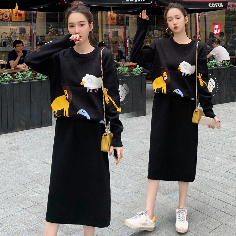 Животный принт жаккардовая ткань для кормления Топ 2019 осень и зима из Грудное