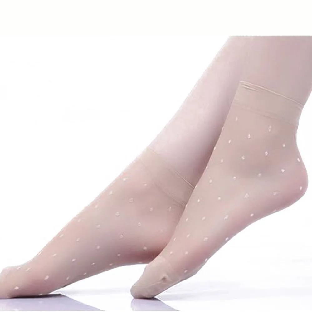 Летние модные прозрачные носки 10 пары/уп. тонкие с кристаллами блестящие