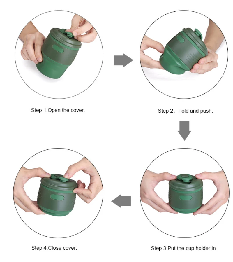 Портативная Складная Силиконовая кофейная чашка для путешествий офиса кемпинга