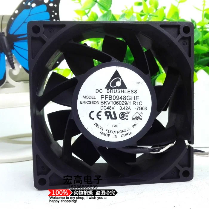 Delta 9238 48V 0.42A 92X92X38MM PFB0948GHE 3-жильный гарантия качества процессорного кулера