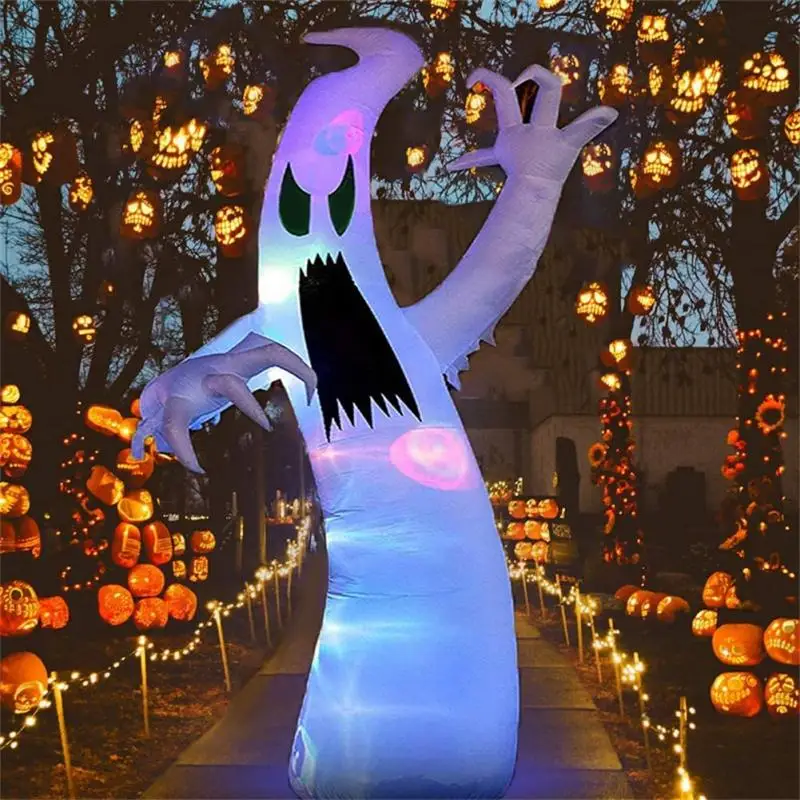 

Надувная модель для Хэллоуина, 3,6 м, страшный призрак, фонарь, белый призрак, светящийся призрак, реквизит для Хэллоуина, призрак, фестиваль, ...