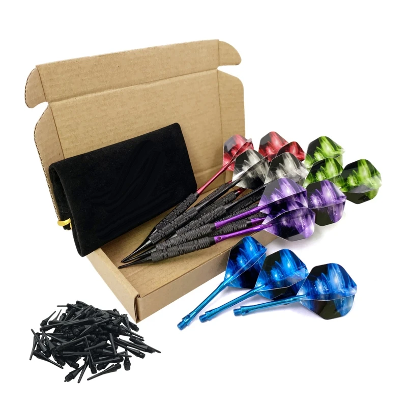 12 шт. наконечников алюминиевый вал с 100 нейлоновыми мягкими наконечниками для