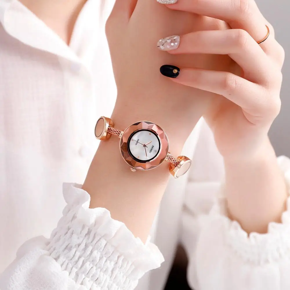 Часы наручные SKMEI Женские Кварцевые водонепроницаемые модные с браслетом из