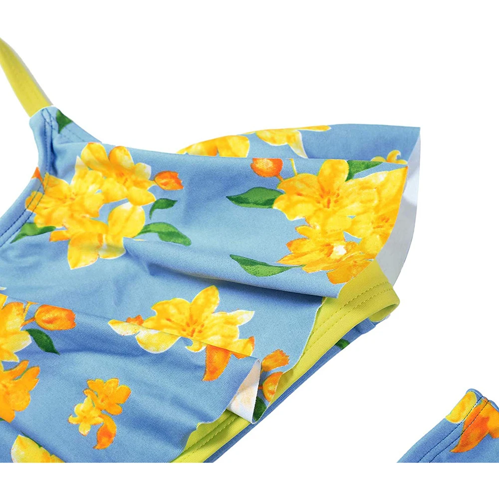 Купальник с тесьмой и рюшами для девочек купальник из двух предметов детский