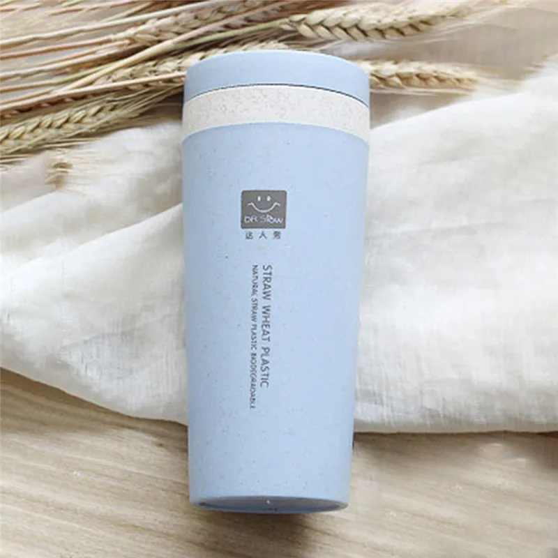 Пшеничная соломенная двойная чашка креативная портативная ручная термос Крышка