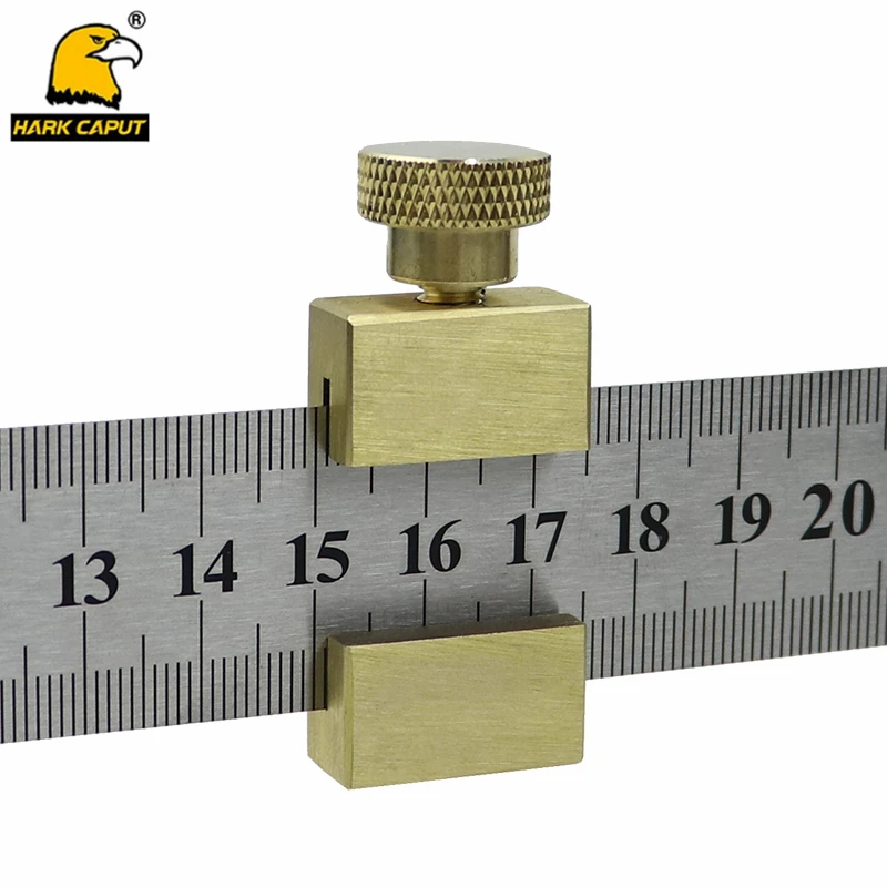 

Steel Ruler Positioning Block Brass Angle Scriber Line Marking Gauge For Ruler Locator DIY Carpentry Scriber Measuring Tools