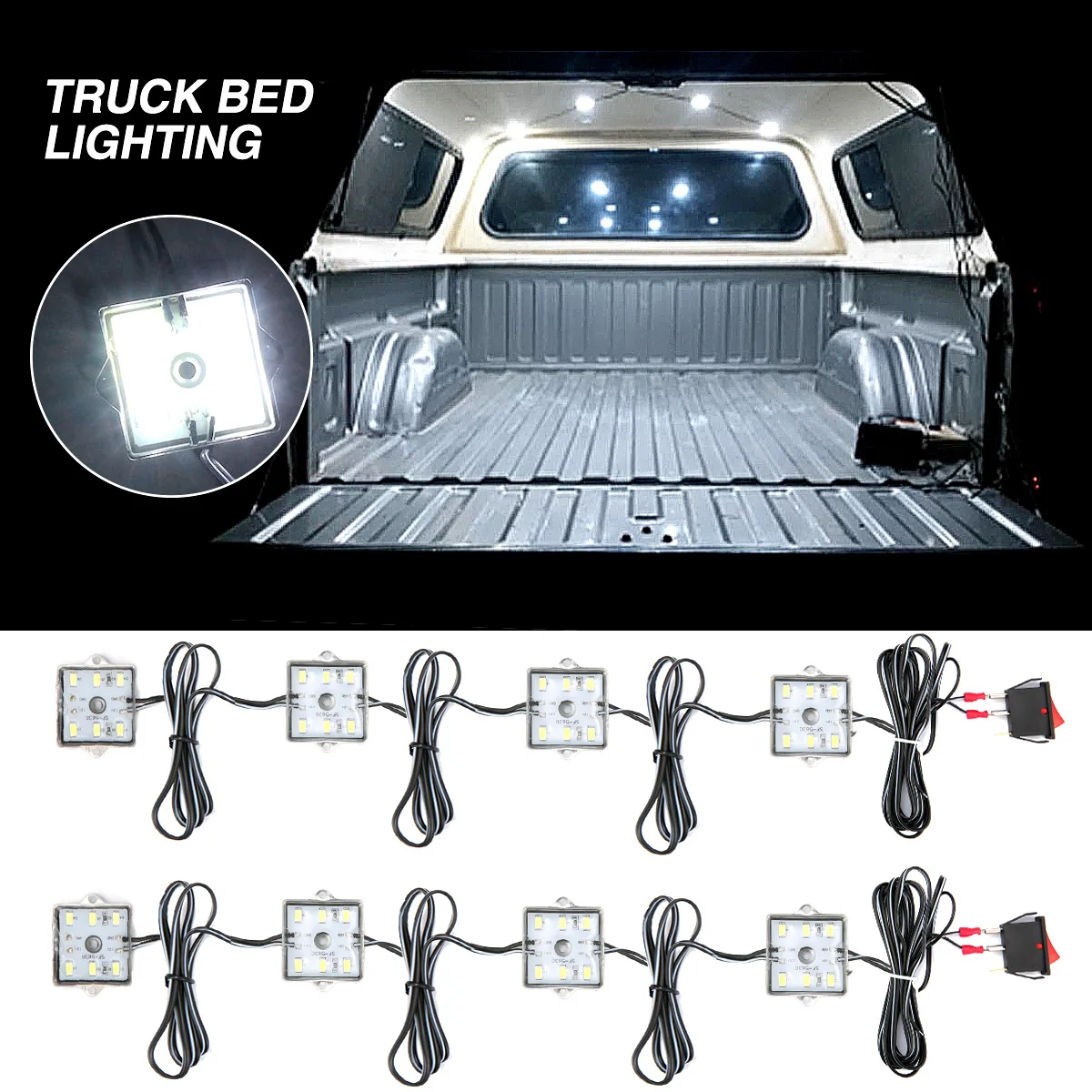 48 Светодиодный 12V Интерьер светильник багажник чтения для Toyota Tundra Chevy лодки RV