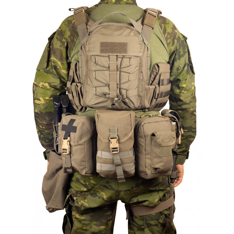 Тактический рюкзак с системой Молле военный штурмовой жилет Мультикам переноска