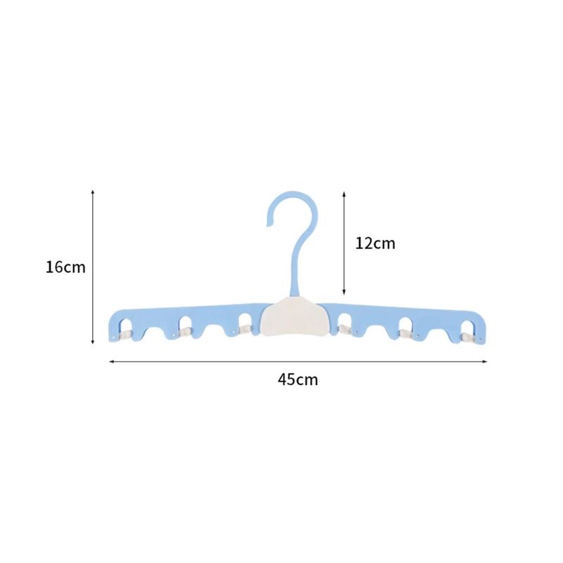 

18 Frames Multi-Function Drying Rack Folding Hanger Multi-Clip Dry Socks Windproof Self-Clif Hook Hanger