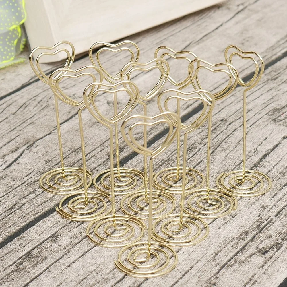10 шт. с узором в виде сердца Настольные подставки под номера кредитницы для