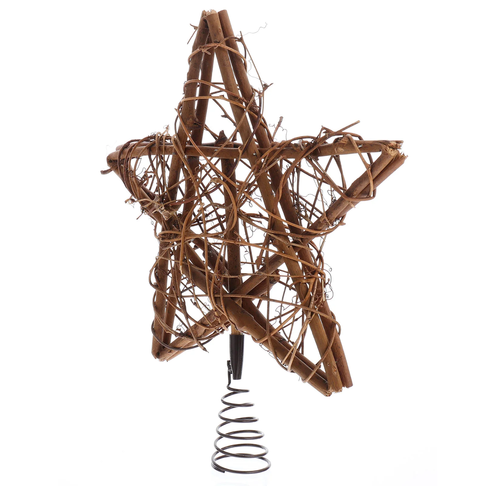Rustic Christmas Tree Topper Hollow out Star Xmas Ornament Party Supplies | Дом и сад