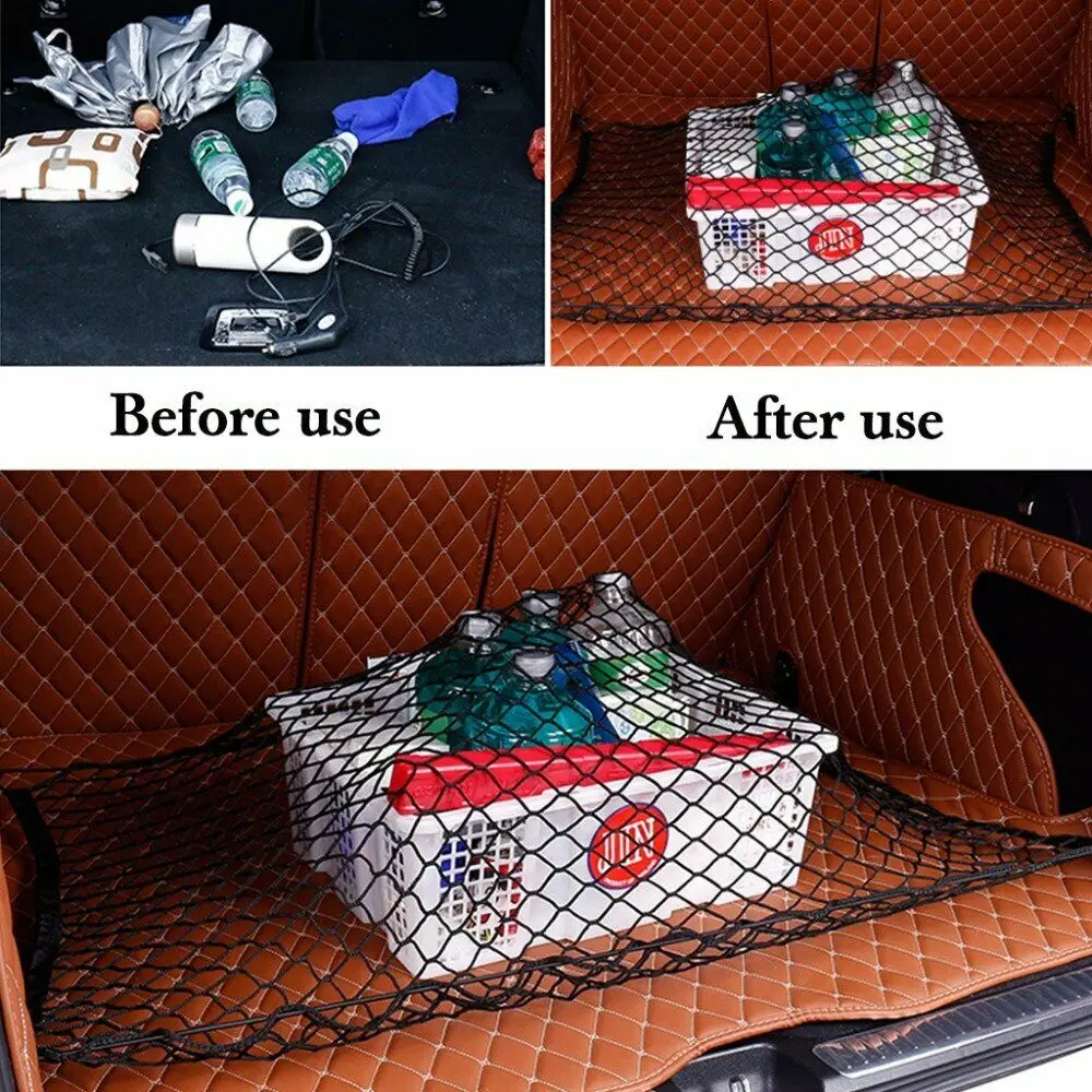 

Luggage Net + 4 Hooks Car Trunk Net Dividing Net Cover Net 110 * 60cm
