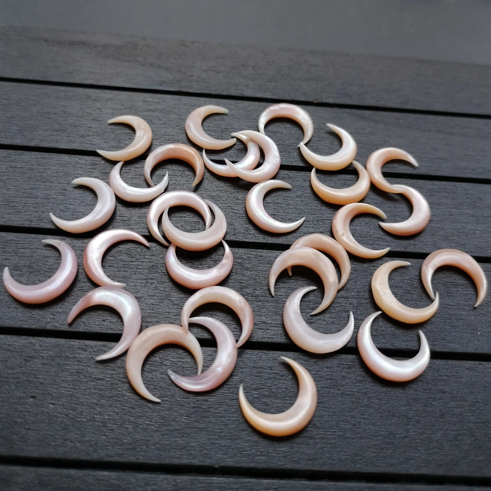 30 шт./лот 12 5 мм натуральный лунный кабошон огранка перламутр ракушки бусины луна