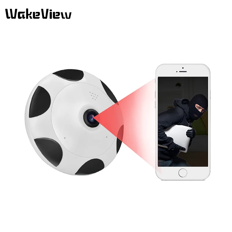 WakeView 360 камера Full view двухсторонняя аудио WIFI панорамная vr IR 1.3MP/2MP/3MP рыбий глаз