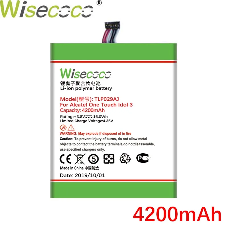 Wisecoco TLp029AJ/TLp029A1 4200 мАч аккумулятор для ALCATEL OneTouch Pop 3 5," OT-5025 OT-5025D аккумулятор для телефона