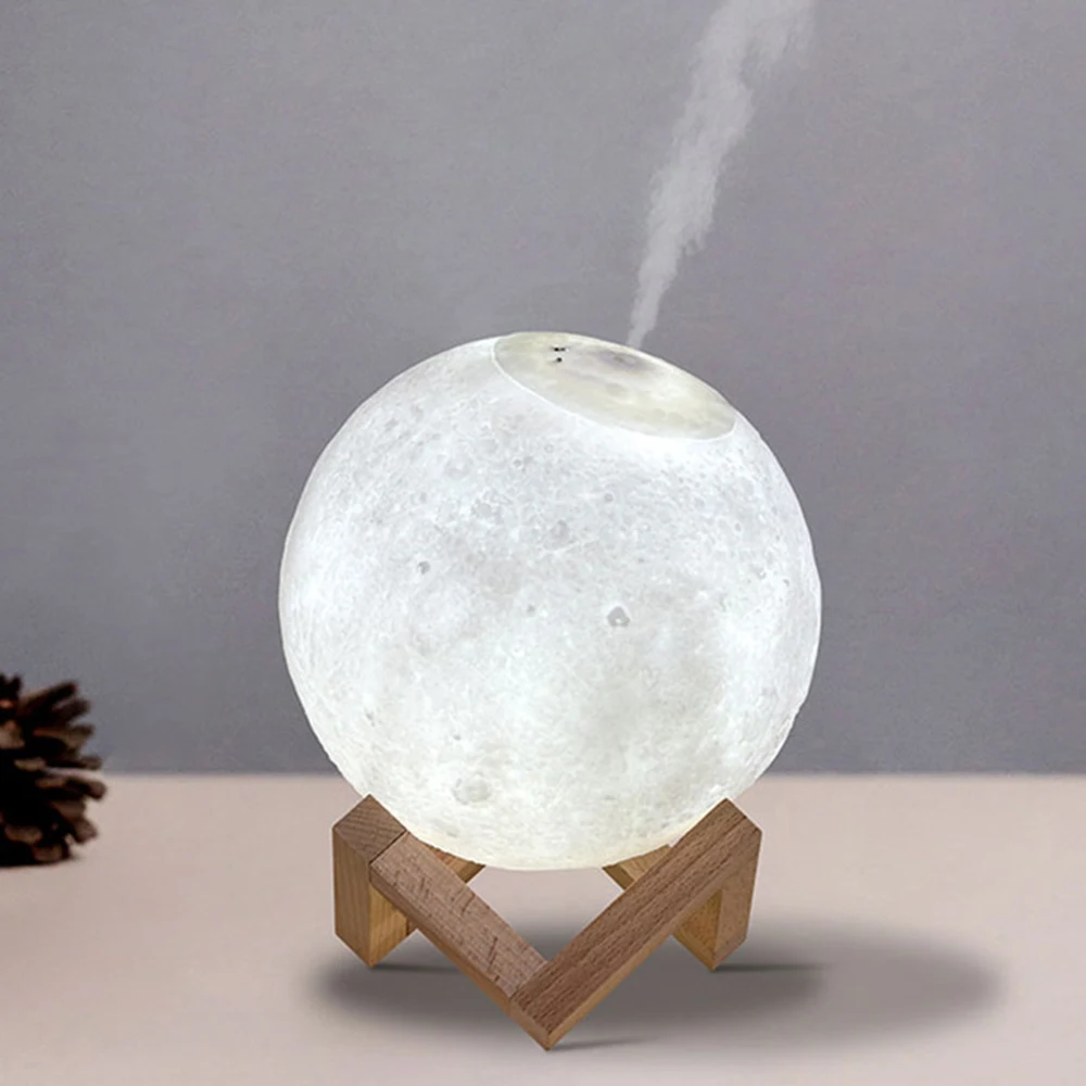 

3D Moon Light Ultrasonic Aroma Diffuser Air USB Humidifier Full Moon Lamp Night Light Night For Home Decoration Mist Maker