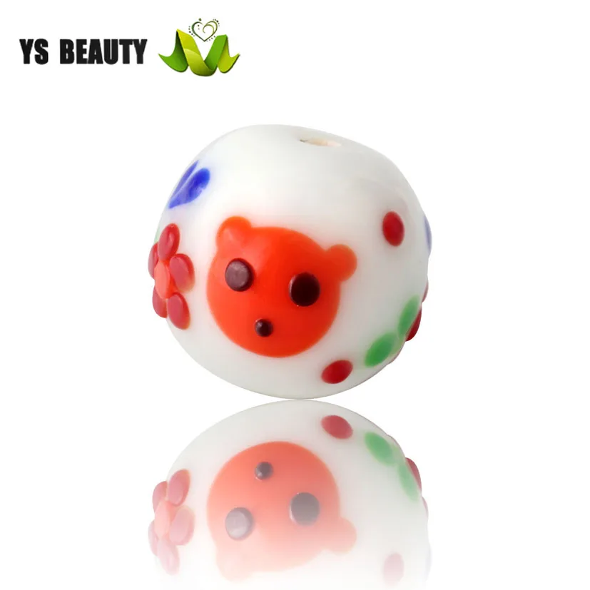 Бусины стеклянные японская заколка с бусинами ручная роспись | Украшения и