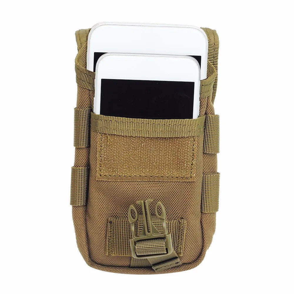 Чехол для телефона Molle, двойной слой, тактический, для улицы, кошелек, поясная сумка, аксессуар, сумка для повседневного использования, ремень, военный, охотничий, Molle, поясная сумка