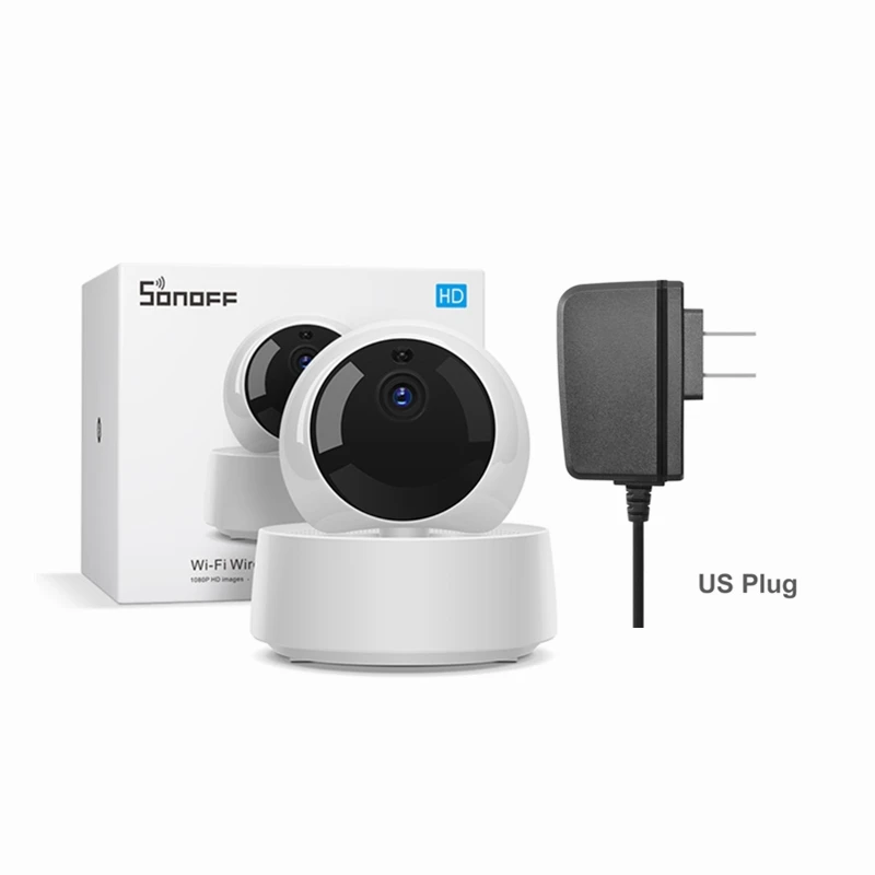 US PLUG SONOFF GK-200MP2-B, умная Мини Wifi камера, беспроводная, 1080 P, HD IP камера, 360 IR, ночное видение, детский монитор, камера наблюдения s - Цвет: US PLUG