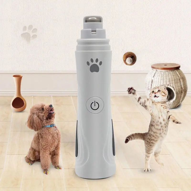 

LED Petural Dog Nail Grinder And Clippers 3-Speed Rechargeable Electric Pet Nail Trimmer Painless Paws Grooming Trimming Tool