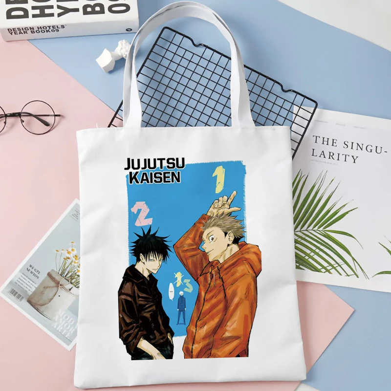 

Jujutsu Kaisen shopping bag tote grocery eco shopper jute bag bolso bag reusable net bolsas reutilizables tote sac toile