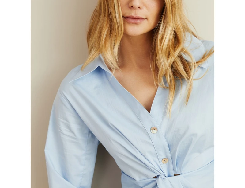 

Women's Twisted Shirt V-Neck Long Sleeve Shirt 2021 Spring Autumn Ladies Pleated Cotton Blouse and Tops Ol Office Ladies Wear