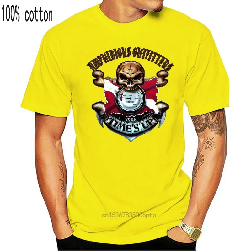 Мужская футболка амфибия Outfitters Your Times Up подводное плавание забавная новинка wo
