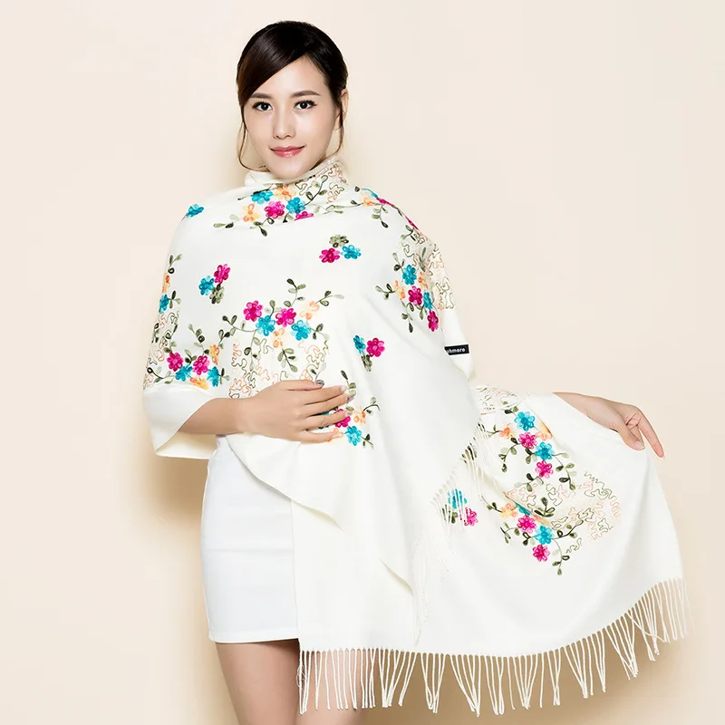 Тибет Цинхай Озеро Туризм шаль вышитый шарф женский зимний Лицзян Национальный