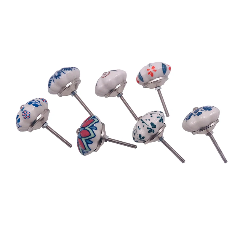 1x Синий Зеленый Керамика шкаф со стеклянными дверями ручки для выдвижных ящиков