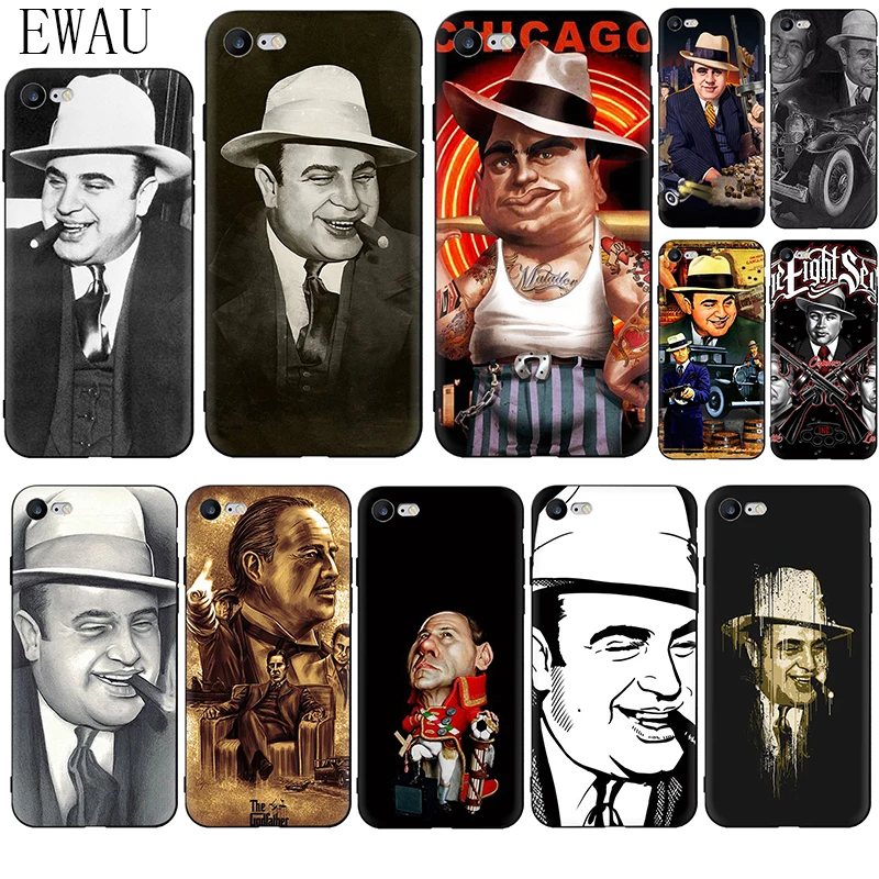 EWAU Al Capone Гангстер Scarface Мягкий силиконовый чехол для телефона iPhone 5 5S SE 6 6s 7 8 plus X XR XS Max