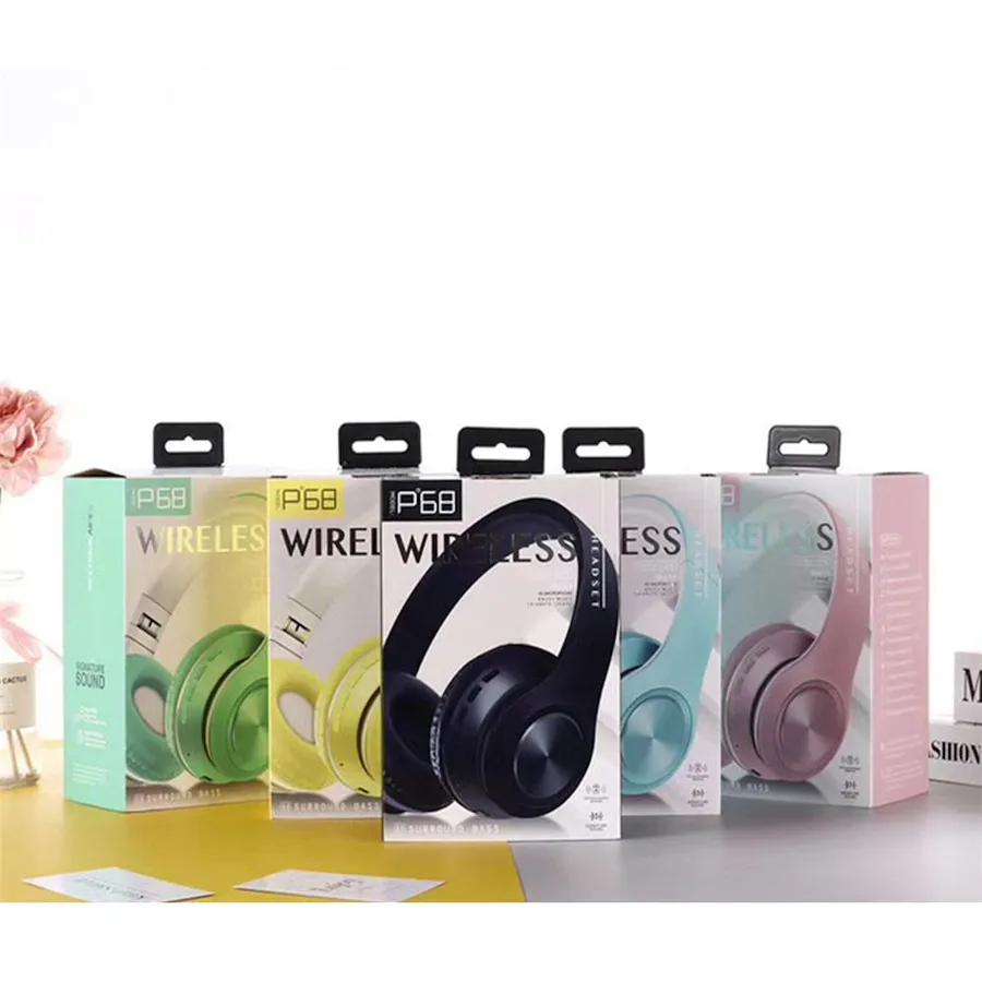

Multi-macaron Colors Bluetooth Headphones Wireless Rechargeable Earphones Foldable Convenient Headsets With Mic For Young Girls