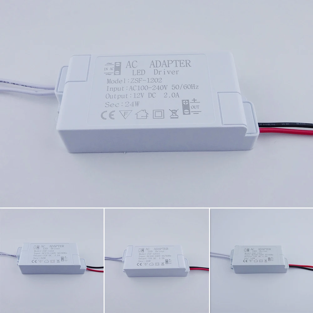 

1x LED Driver Adapter Constant Voltage DC12V Switch Cabinet Light Power Replace