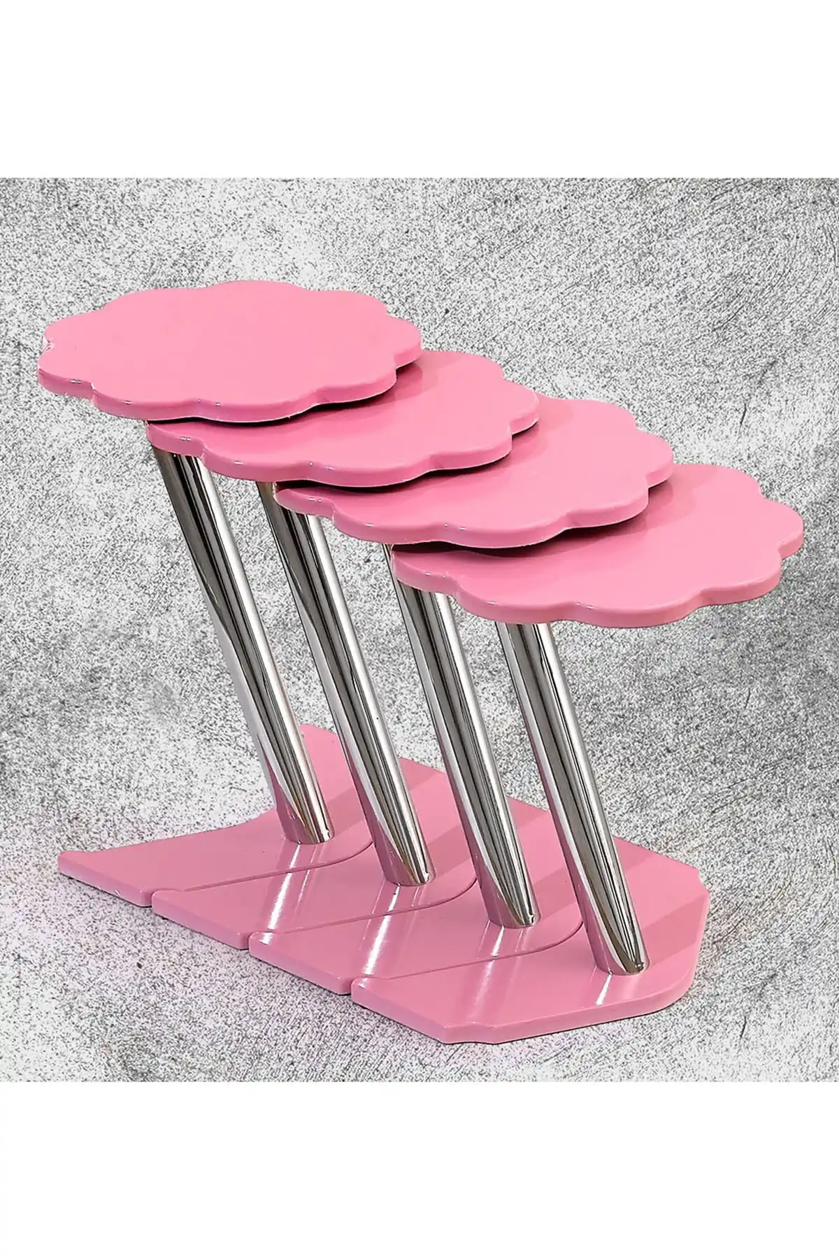 

4 pcs Daisy Zigon Coffee Table-Pink