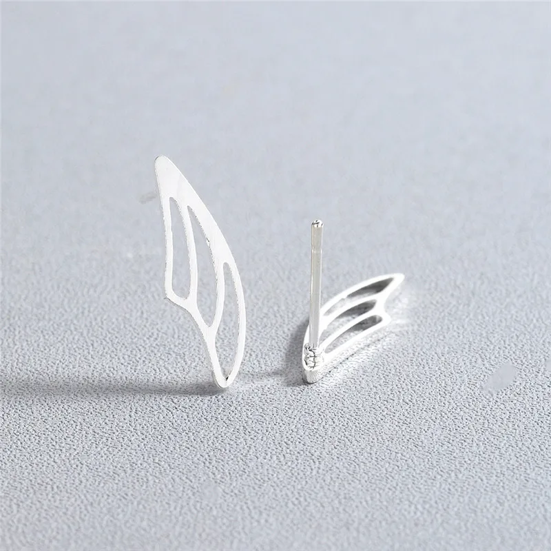 Женские простые серьги-гвоздики Kinitial с полыми крыльями пляжные украшения в стиле
