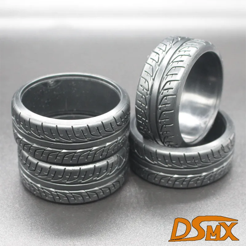 4 шт. машинка на радиоуправлении гоночные Т-шины для дрифта шины 26 мм 1/10