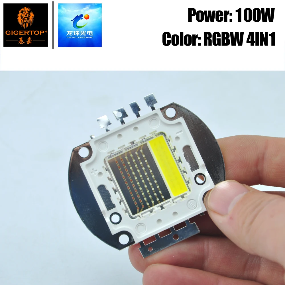 Freeshipping 100W RGBW 4IN1 Color High Power COB Integrated 