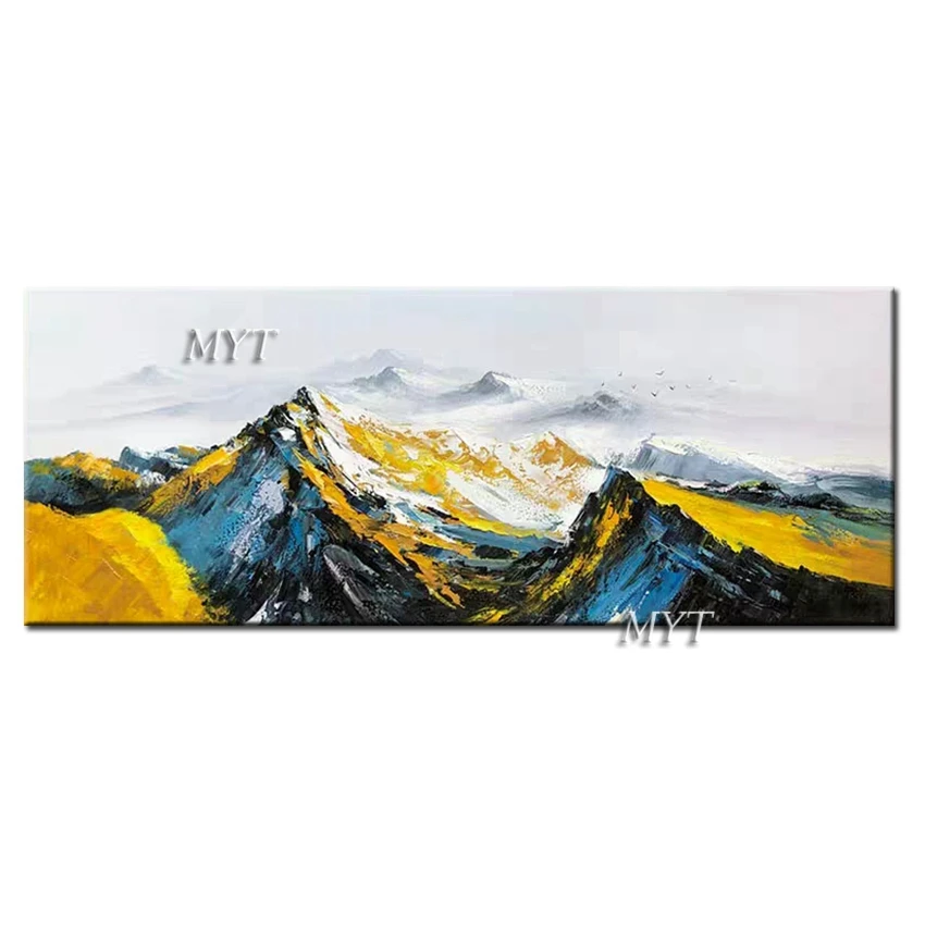 

The Rolling Mountain Range Is As Far As The Eye Can See Handpainted Wall Art Home Decor Picture Modern On Canvas Unframe