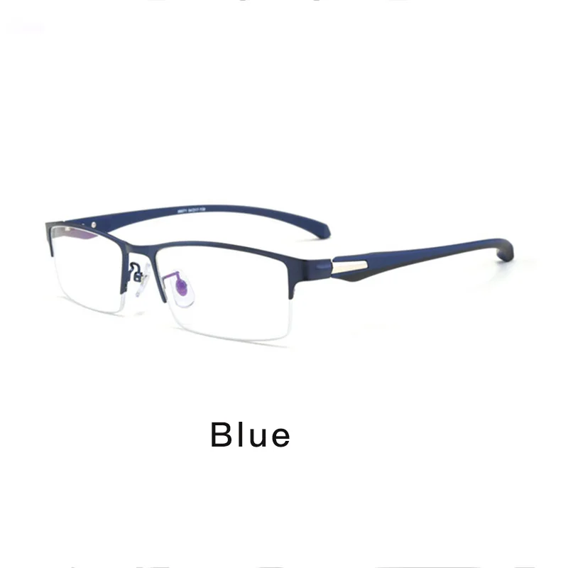 Blue MAITENAZ TR90 сплав прогрессивные Мультифокальные очки для чтения анти синий луч бизнес полный половина рамки для мужчин+ от 0,75 до+ 3,5 66071 - Цвет оправы: Blue