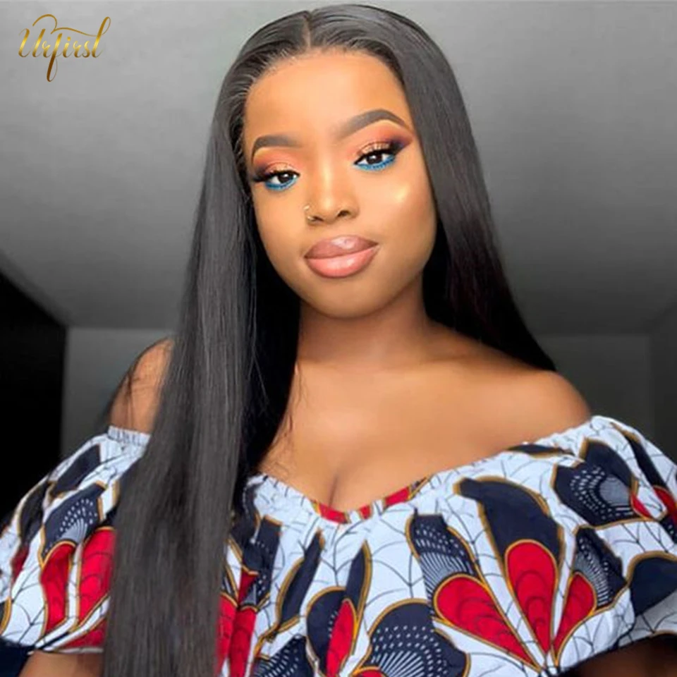 Transparent Straight Lace Front Wig Malaysian 13x4 Lace Frontal Human Hair Wigs For Black Women Remy Closure Wig Pre Plucked