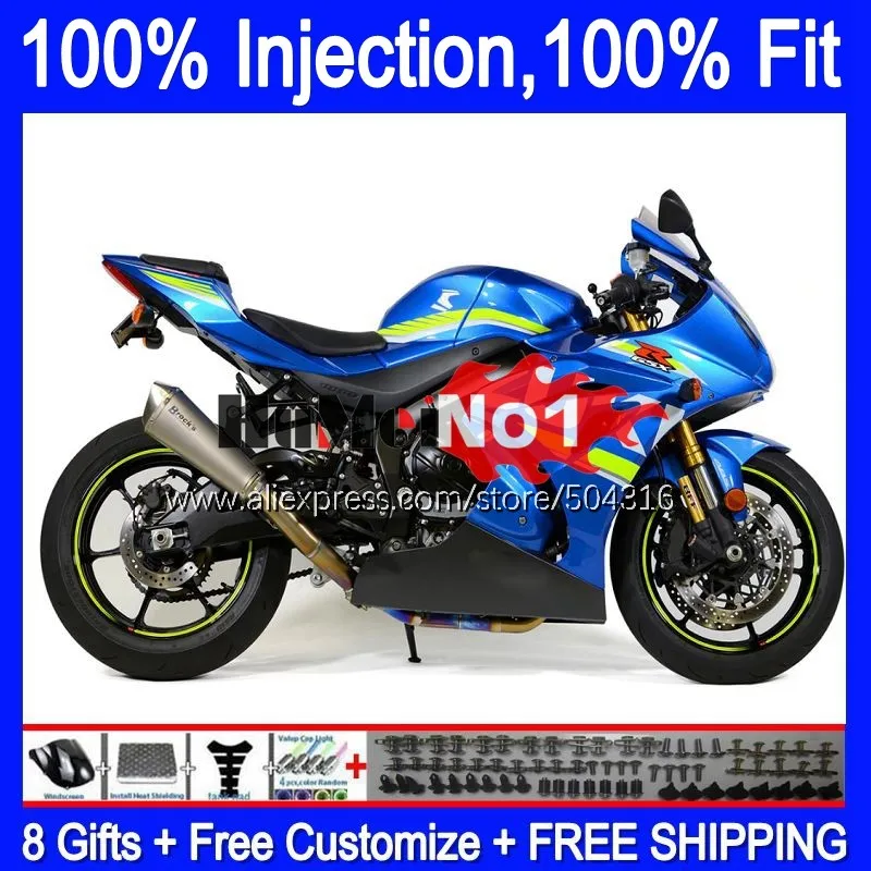 

Инъекция OEM для SUZUKI GSXR1000 L7 L8 GSXR 1000 2017 2018 116MC.5 GSXR-1000 K17 GSX-R1000 17 18 19 обтекатель синий в наличии Лидер продаж