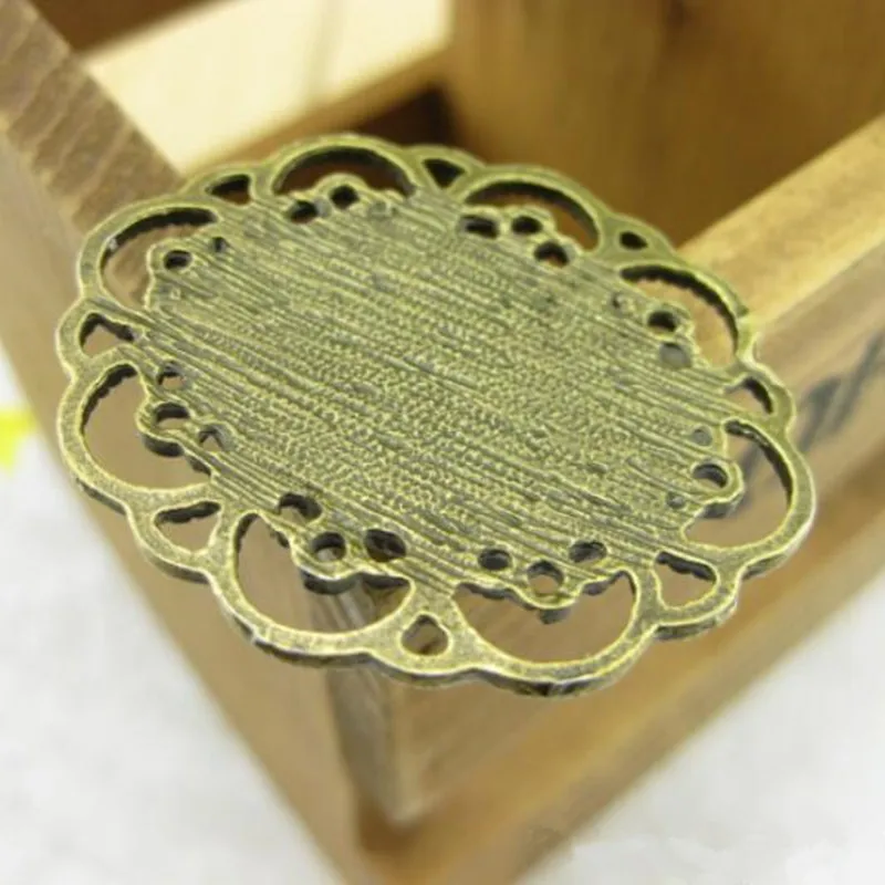 2 шт. сплав овальной плоской задней кнопки ювелирные изделия кулон декоративные