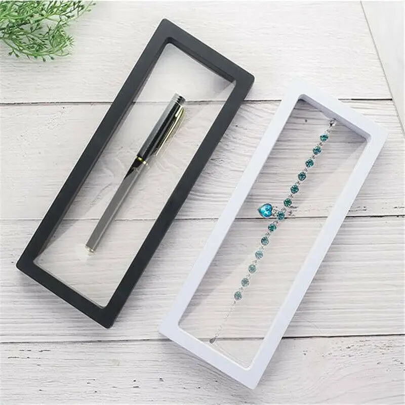 3D Floating Jewelry Display Stand Boxes Case Picture Frame Holder Bracelet Coin Box Shelf Nail Film Display Fish Line Storage images - 6