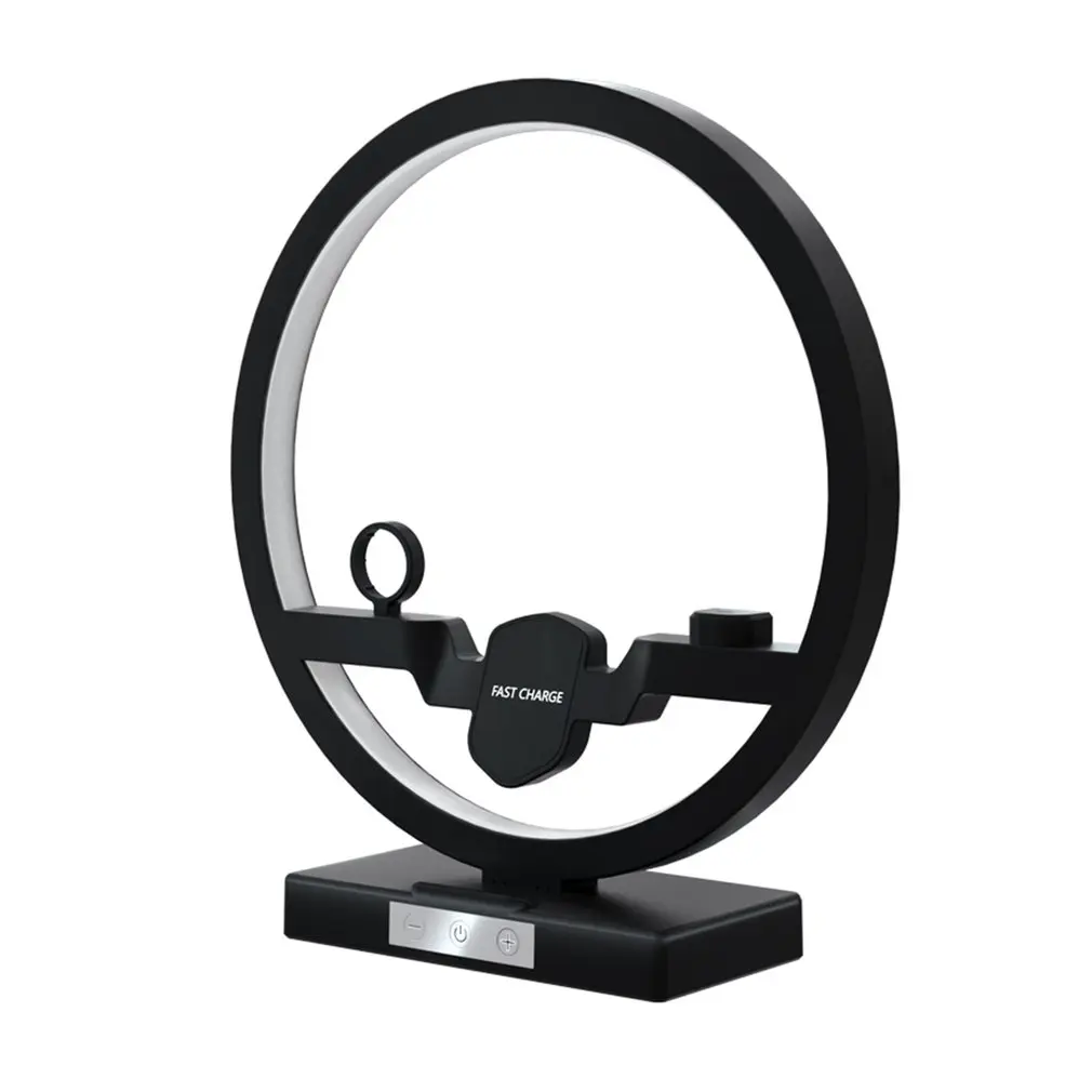 Настольная лампа 3 в 1 светодиодная док-станция для быстрой беспроводной зарядки