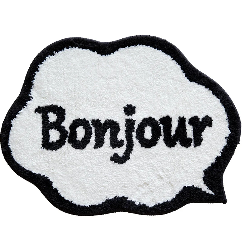 Современный дизайнерский мягкий пушистый коврик для ванной с французскими